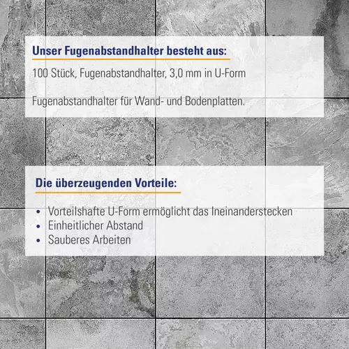 Zusatzbild fliesen verlegehilfe fugenabstandshalter 3mm