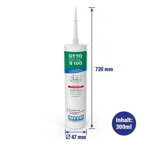 OTTOSEAL&reg; S 100 Silicone - Dimensions du produit