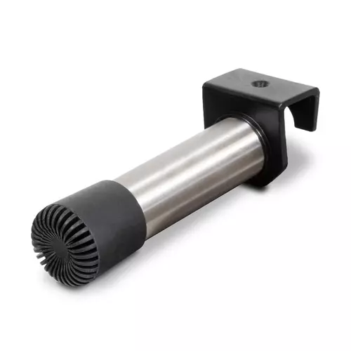 Butoir de porte de 85 mm, noire avec des &eacute;l&eacute;ments en aluminium, facile &agrave; installer, polyvalente et n'ab&icirc;me pas les surfaces.