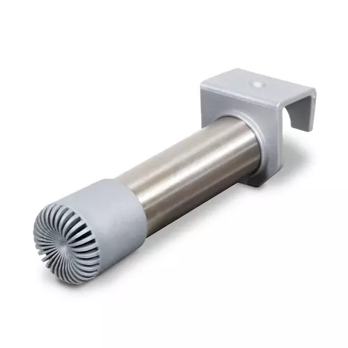 Butoir de porte 85 mm, grise avec finition aluminium, id&eacute;ale pour les portes plus larges que la norme.