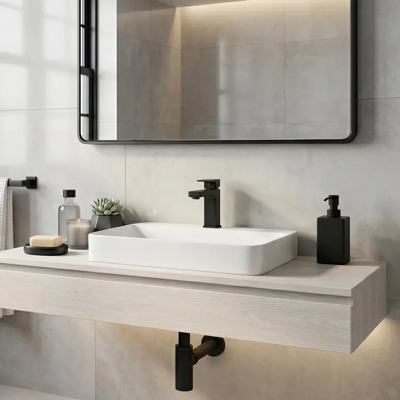 Zusatzbild Modernes und cleanes Bad- und WC-Design mit Royal Flush Seifenspender in schwarz