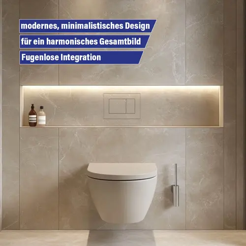 Image supplémentaire Plaque de béquille universelle - Royal Flush - pour réservoir de chasse Grohe - Pour un ensemble moderne, minimaliste et harmonieux avec le carrelage.