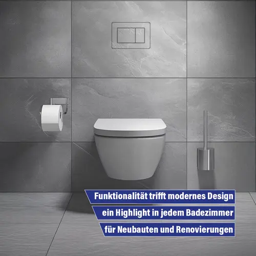 Image supplémentaire Plaque de béquille universelle - Royal Flush - pour réservoir de chasse Grohe - Installation sans joint pour un carrelage parfaitement lisse dans la salle de bains