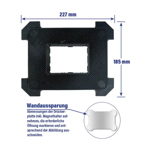Image supplémentaire Plaque de béquille universelle - Royal Flush - pour réservoir de chasse Grohe - Dimensions de la plaque de commande, support magnétique compris : 185 mm x 227 mm