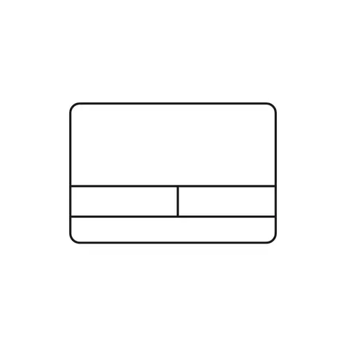 Cross-section of Royal Flush Blue Base push plate