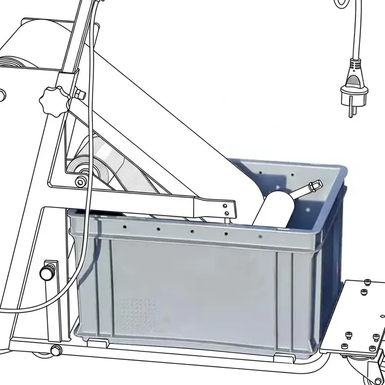 Seau d'eau de 20 l, un accessoire pratique pour l'appareil de nettoyage de carrelage Schwammstar.