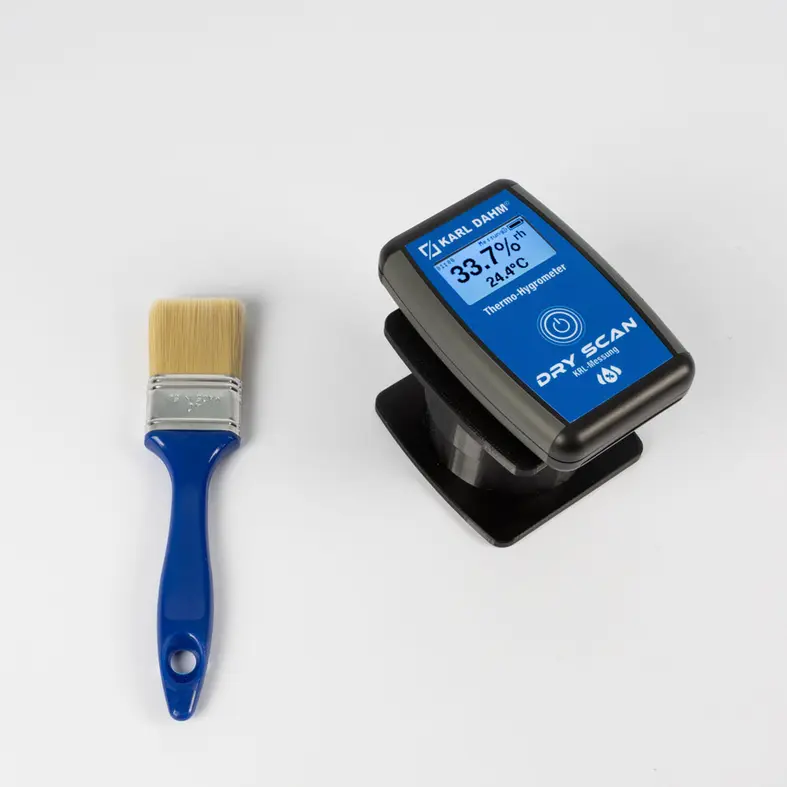 Additional image DRY SCAN Karl Dahl measuring system thermo-hygrometer with a brush for preparing the screed moisture measurement