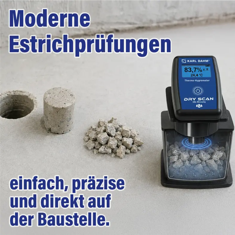 Additional image Dry Scan – KRL measurement by Karl Dahm for modern screed testing on site. Simple, accurate and carried out directly on site.