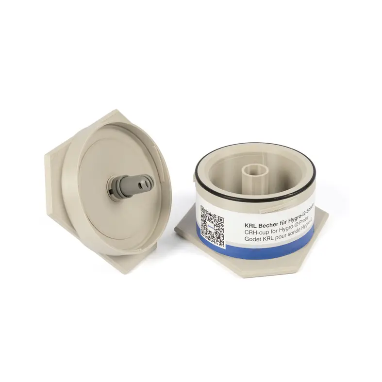 Zusatzbild Messbecher und Verschluss des KRL CMEX 5 Mess-Sets zur Feuchtigkeitsmessung mit Hygro-i2-Sonde