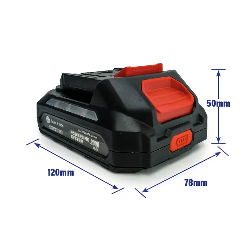 Additional image Spare battery for 400 ml grout gun – dimensions