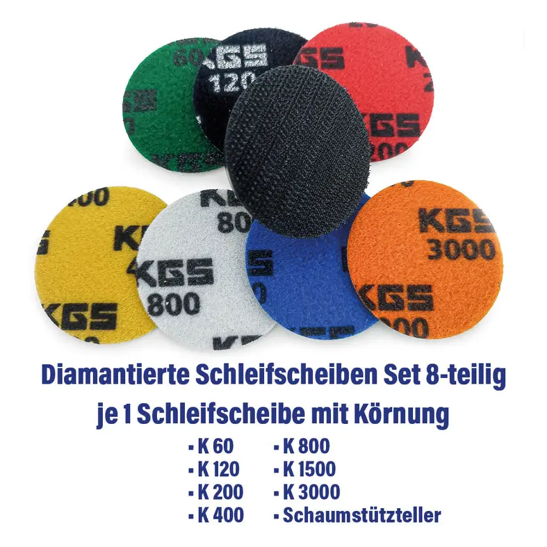 Zusatzbild Diamantierte Schleifscheiben in verschiedenen Körnungen im Set