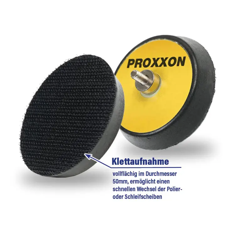 Image supplémentaire Avantages de la fixation Velcro de la plaque de support en mousse Proxxon
