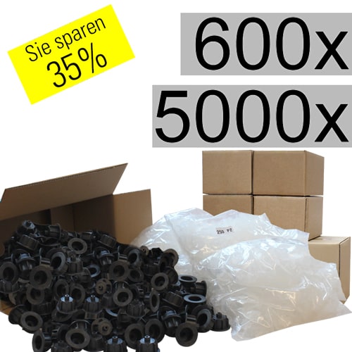 Jumbo-Set Nivelliersystem schwarz transparent 5000 Stück